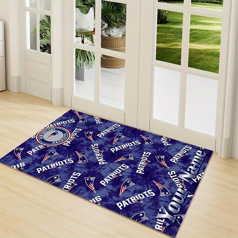 Custom Patriots Carpet Rug Soft Washable Anti Slip Home Living Room Sofa Mats Personalized Christmas Rug