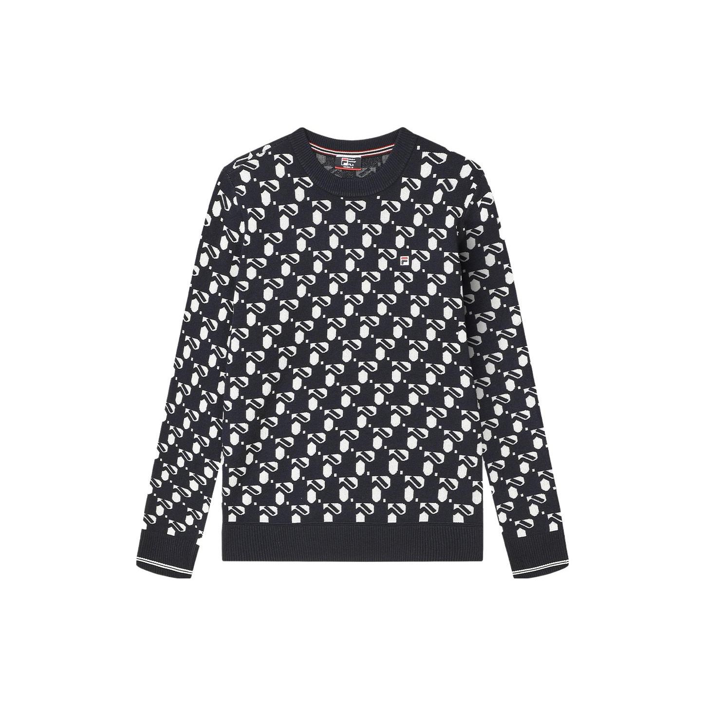 

FILA All Over Print Crew Neck Pullover Sweater Women sweater Legendary-Blue F11W341405FNV S