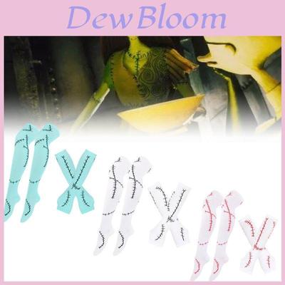 Unique Sally Costume Accessories Set Featuring Half Finger Gloves And Socks For Halloween