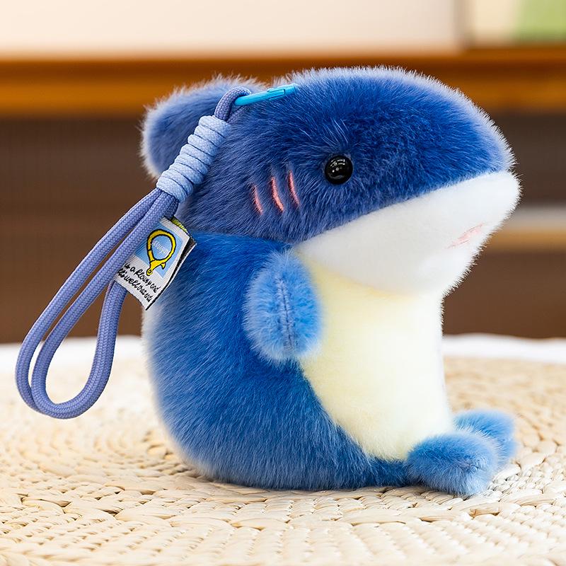 Ocean Series Plush Toy Keychain: Shark, Seal, Dolphin Desk Ornaments & Backpack Pendants