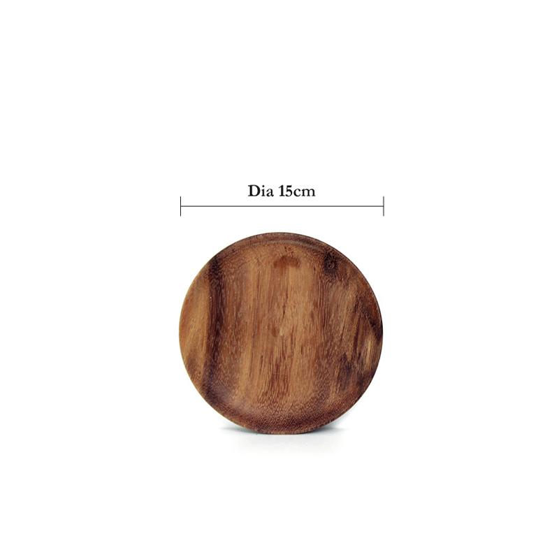 Wooden Plate Serving Tray Dishes Acacia Wood Dessert Snack Food Plate Appetizer Fruit Cake Plate Wooden Tray Kitchen Tableware