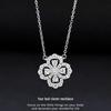 925 Sterling Silver Four-Leaf Clover Diamond Necklace - Women's Luxury Fashion