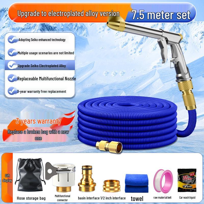 High-Pressure Car Wash Water Gun with Telescopic Hose