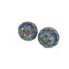 Exquisite Design Ancient Amber Dried Flower Earrings French Retro Plated 18K White Gold Premium Personality Earrings