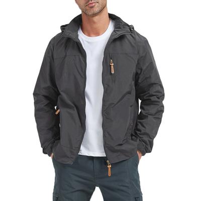 Men's Trendy Jacket Outdoor Hoodede Windbreak Waterproof Slim Fit Breathable Outwear Hiking Camping Climbing Casual Jackets