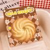 4Pcs Biscuit-Shaped Memo Pads Set Creative Food Design Self-Adhesive Sticky Notepads for Students Office Party Learning Marking And Message Small Gift