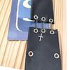 Handmade dark punk no-zipper men's and women's black chain tie birthday gift