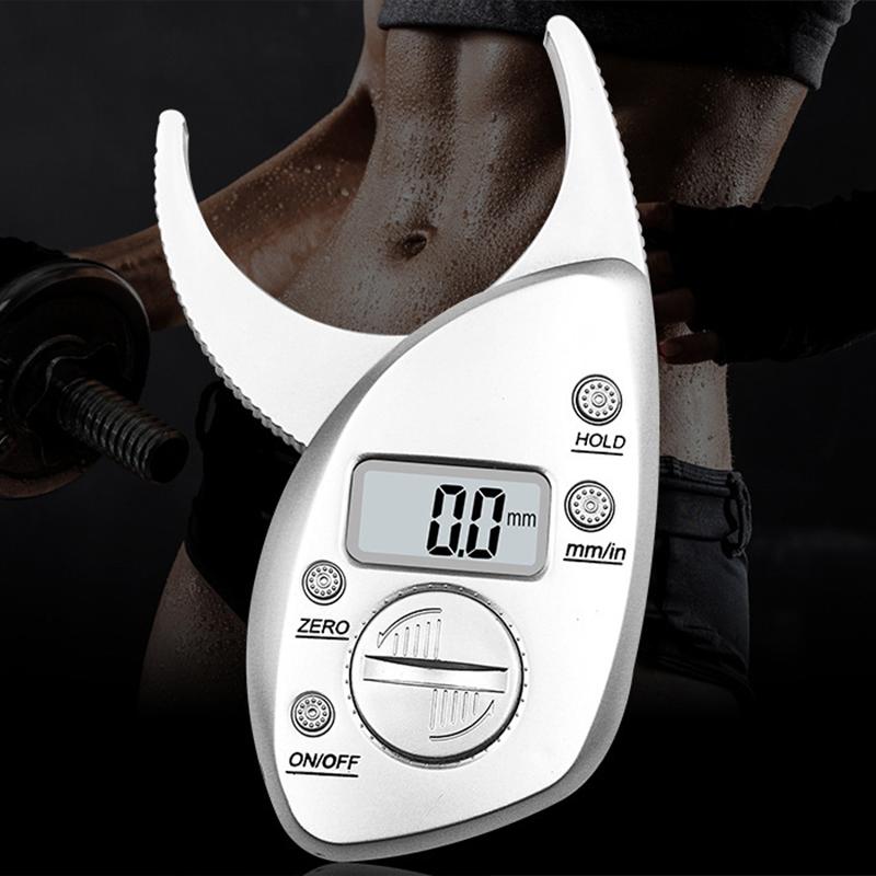 

Skin Fat Caliper Portable Lightweight Comfortable Grip Accurate Measurement Digital Fat Caliper белый
