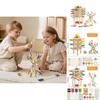 Baby Wooden Toys Puzzle Tower Balance Game For Toddlers Learning And Stacking