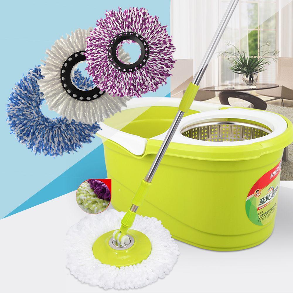 360° Rotating Household Kitchen Supplies Magic Replacement Mop Head Cleaning Pad Microfiber Floor Mop Head
