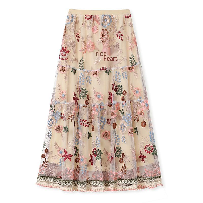 Women s Luxury Double-Sided Wool Scarf & Beaded Skirt Set - NX045 S