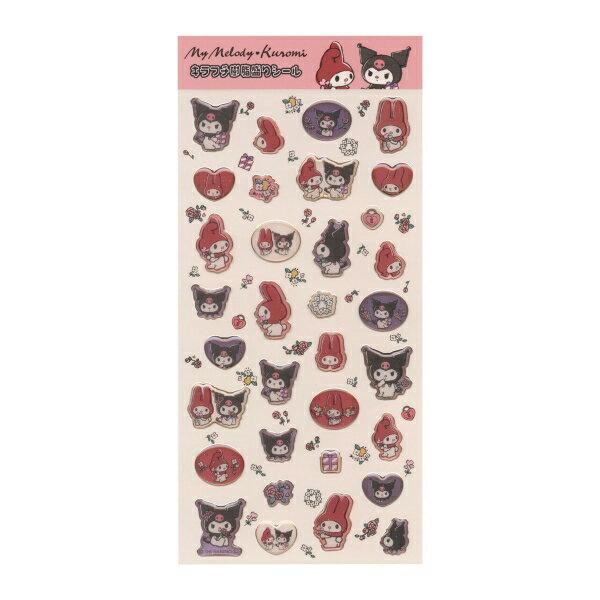 Sanrio Characters Kirafuchi Resin Sticker MX Flower Retro Authentic Product