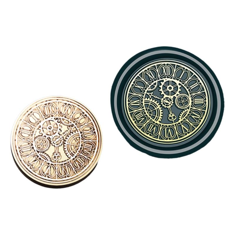 Astronomical Series Sealing Waxed Stamp Brass Head Clock Wax Seal Stamp for Envelope Wedding Invitation Decorations