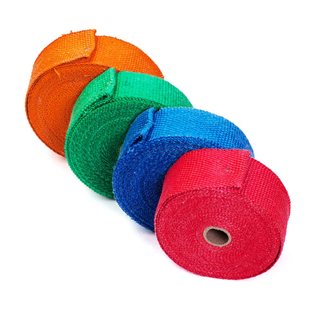 2"x16ft Black Fiberglass Exhaust Heat Wrap Roll for Motorcycle Heat Shield Tape Heat Insulation Roll Tape