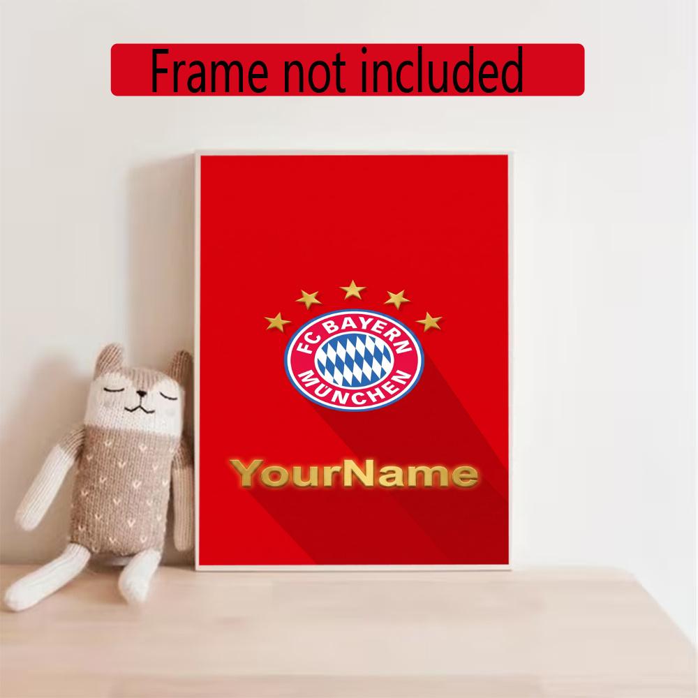 Fc Bayern Mnchen Customize Your Name Diamond Painting Round Diamond Diy Frameless Holiday Artwork Suitable For Home Office Wall Decoration
