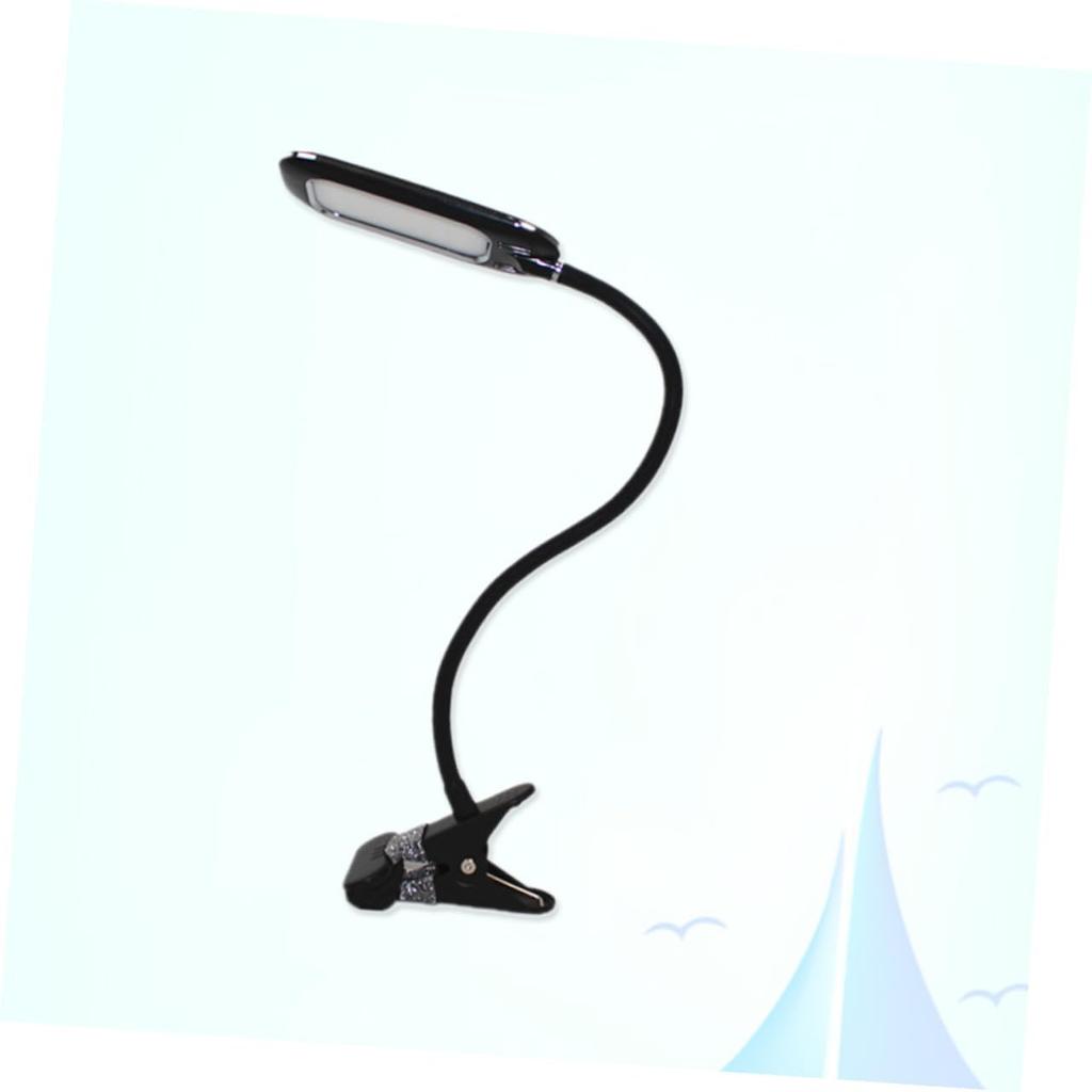 Homoyoyo Clip-on Lamp Led Book Light 3 Brightness Levels Flexible for Bed Reading Travel