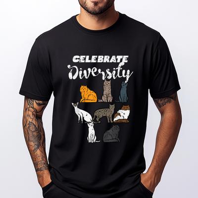 Giftcelebrate Diversity Cat Breeds Cute Pet Owner Kids Mens TShirts Camisetas Character Tshirts Punk Style