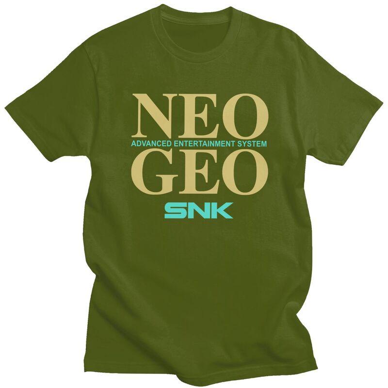 Vlastní pánská retro trička s arkádovou hrou Neo Geo Snk, trička s krátkým rukávem z bavlny, klasická trička, trička pro volný čas, volný střih