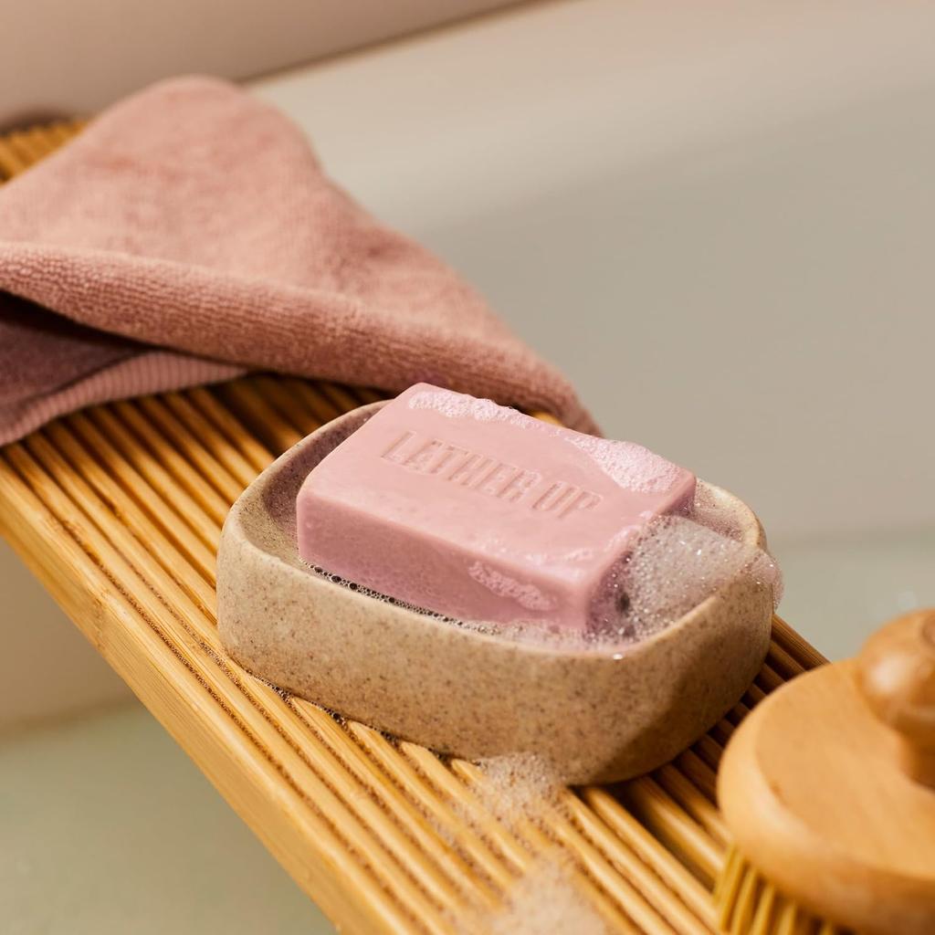 The Body Shop British Rose Cleansing Face & Body Soap 100g Gentle Exfoliating Moisturizing Bar For Daily Use