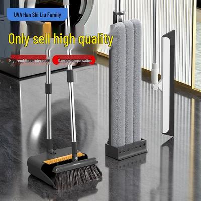 Haushaltsbesen, Wischmopp & Kehrschaufel 3-teiliges Reinigungsset