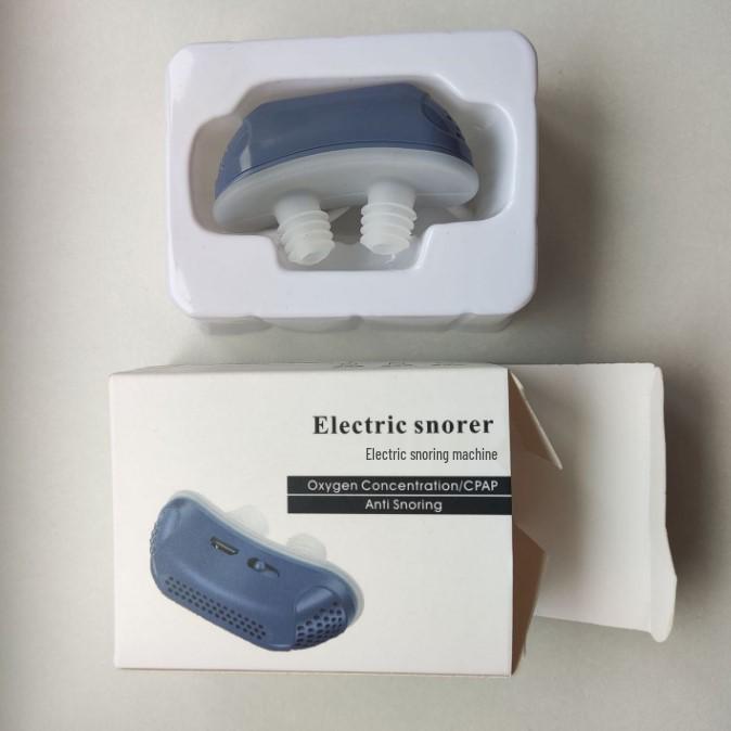 

Умное устройство от храпа для горла с удобной зарядкой через ухо и назальным корректором Basic (Soft Box) чёрный