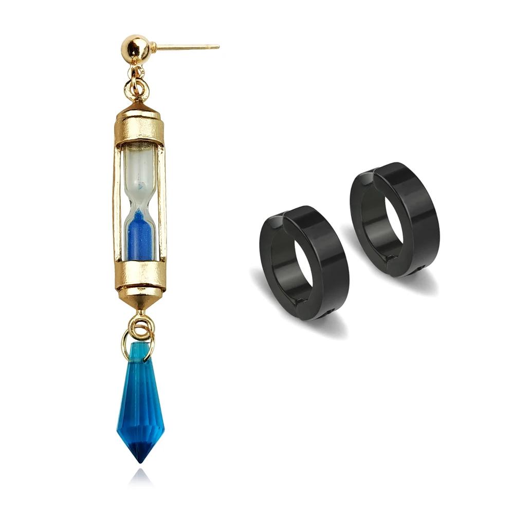 Anime The Case Study of Vanitas Vanitas Earrings No Karte Props Hourglass Earrings Ear Cuff Studs Clip Cosplay Jewelry Gifts