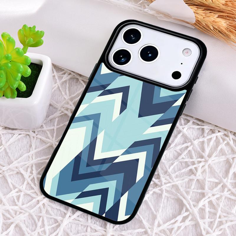 Geometric Stripy Triangle Phone Case for iPhone 17 Air 16 15 11 12 14 13 Pro Max Shockproof Cover