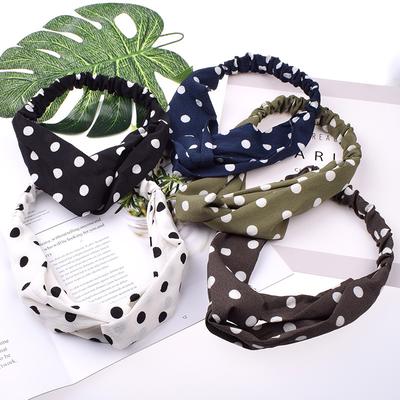 Bandeaux Cheveux Point Nouvelle Vague Coréenne Mode Sauvage Croisé Turban Élastique Sport Lave Visage Maquillage Yoga Femme Bandeaux Accessoires Cheveux