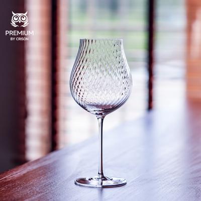 CRISON PREMIUM Vetro di Cristallo di Alta Gamma Bicchiere da Vino Rosso Fatto a Mano Borgogna Alta Bellezza Vino Bicchiere a Gambo Alto