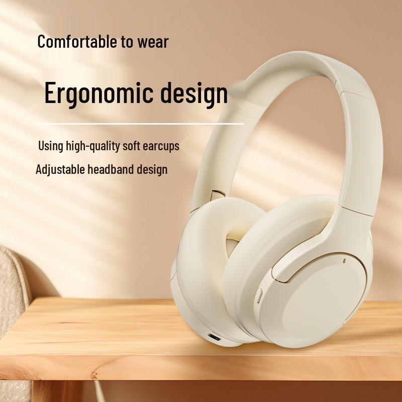 ANC Wireless Over-Ear Bluetooth Headphones with Heavy Bass and Active Noise Cancelling for Sports and Gaming