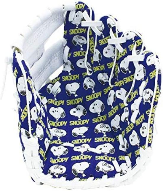 Sakurai FALCON Snoopy Guanto da Baseball Morbido Guanto da Baseball Scuola (Taglia Jr.-SS/Blu Navy) A tutto tondo (Destro/Età elementare) SN-1019
