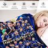 Famous F.C. Internazionale Milano football player Lautaro Martínez  blanket Soft four season home bed office travel outdoor warm  blanket L10