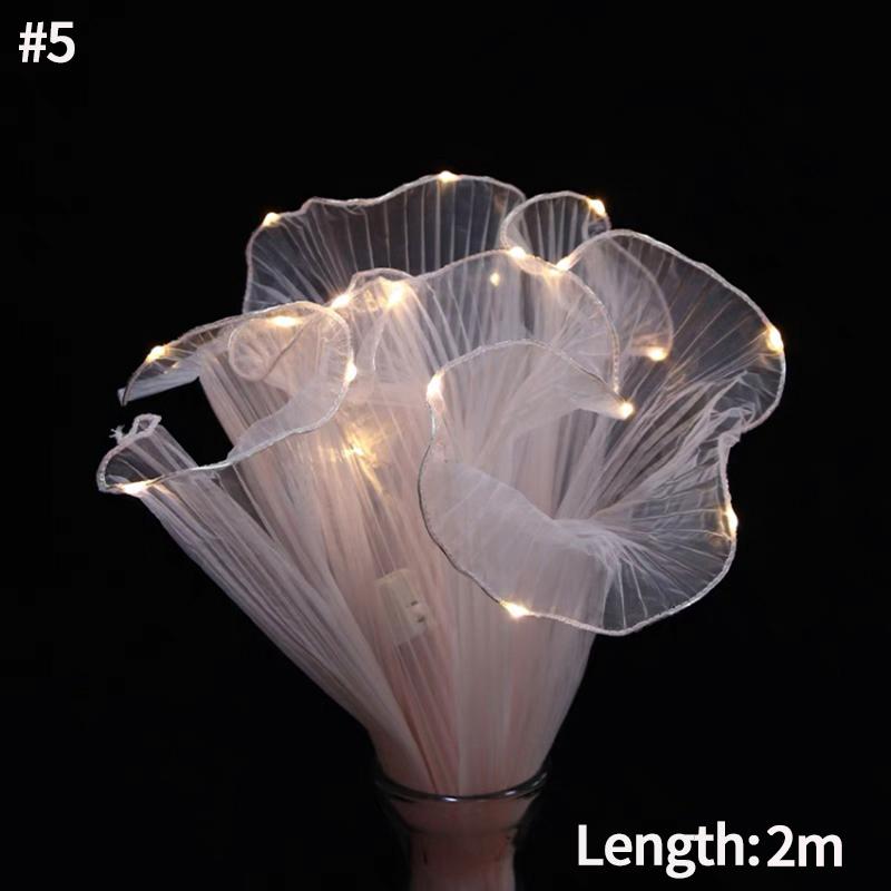 White Floral Packaging for Bouquets Flower Wrapping Paper Pearl Wave Decorative Mesh Wrapping Paper Wrinkled Gift Packaging