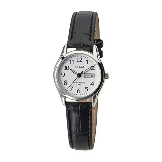 [CREPHA] CREPHA Watch Analog Leather Strap Date Day of the Week Waterproof for Daily Life Black TE-AL176-WTS Women s