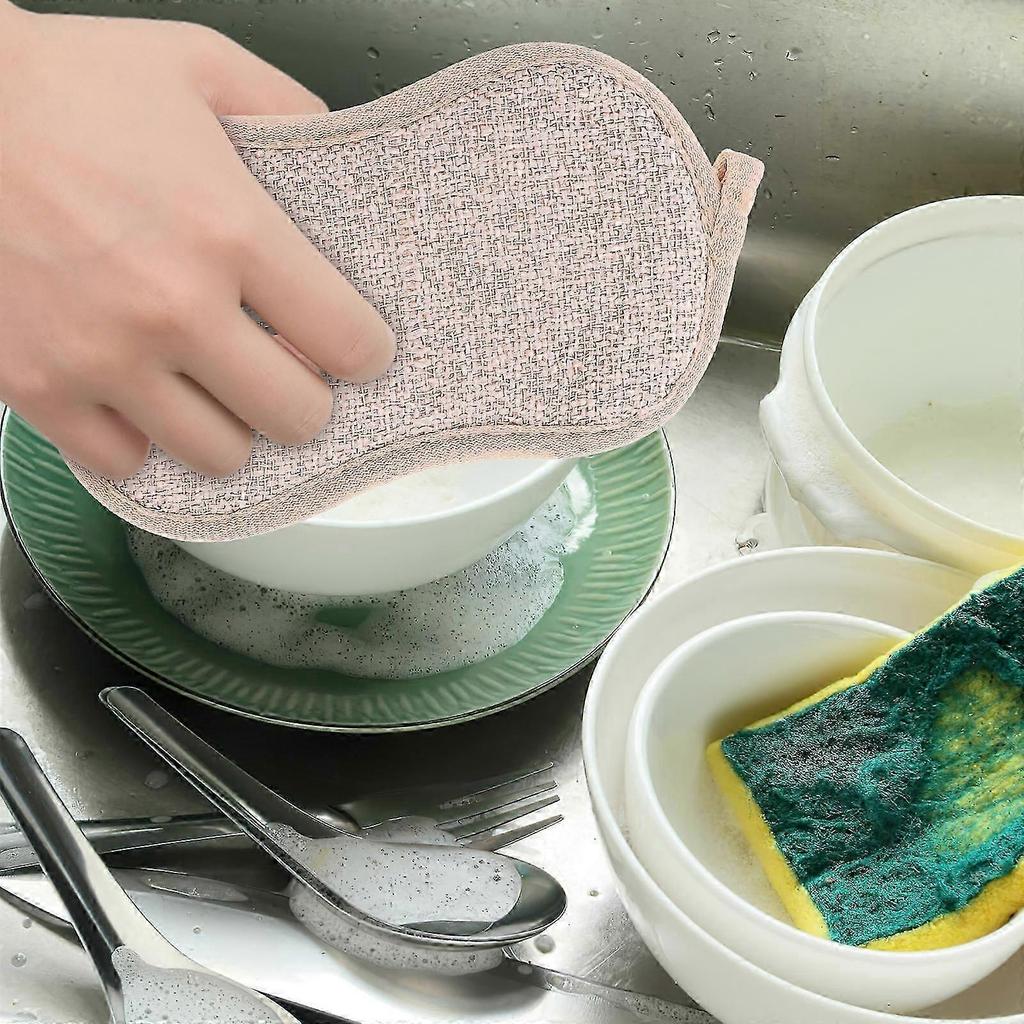 Household Scrub Sponge Kitchen Dish Sponge Convenient 6Pcs Set