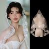 Soft Tulle Wedding Veils Lace Flower Bride Head Gauze Elegant Bridal Veil  Wedding Accessories