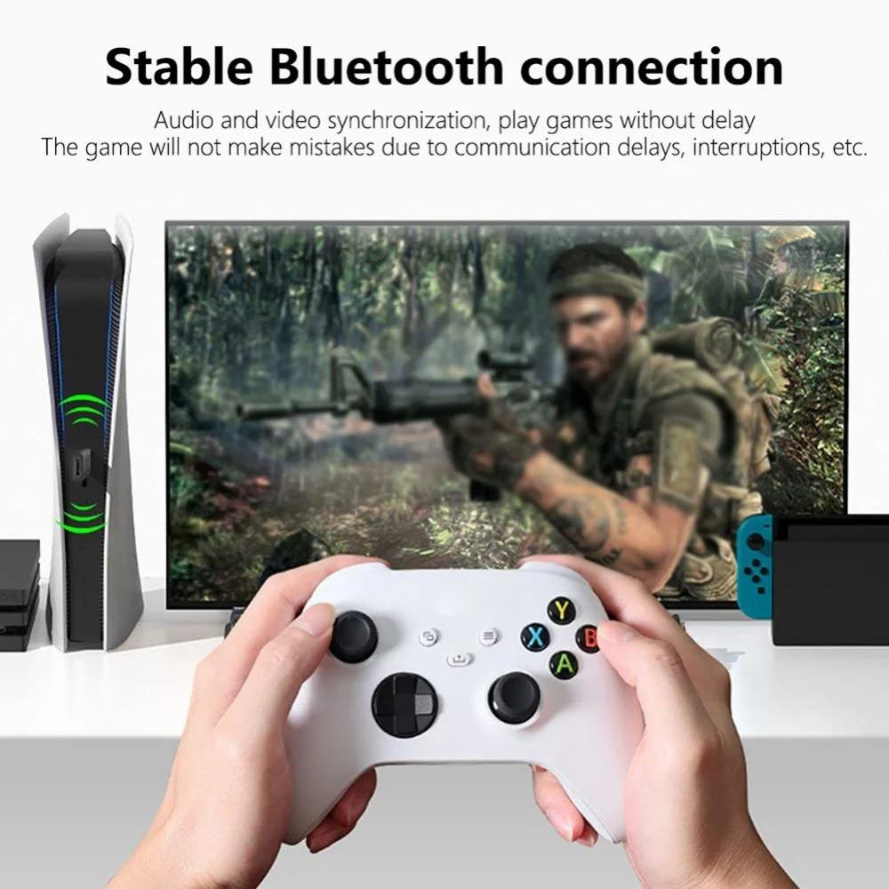 Drahtloser USB-Adapter, tragbarer PC-TV-Box-Adapter, Plug-and-Play-USB-Adapter, keine Verzögerung, leicht, für PS4/PS5/Xbox/Switch, drahtloser Controller-Adapter