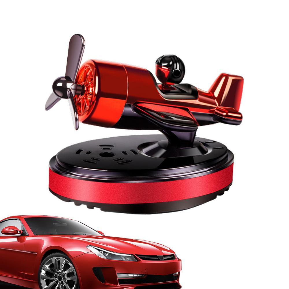 Car Perfume Diffuser Rotating Car Air Freshener Oil Diffuser Solar Powered Car Aromatherapy With Fragrance Oil Airplane Shape