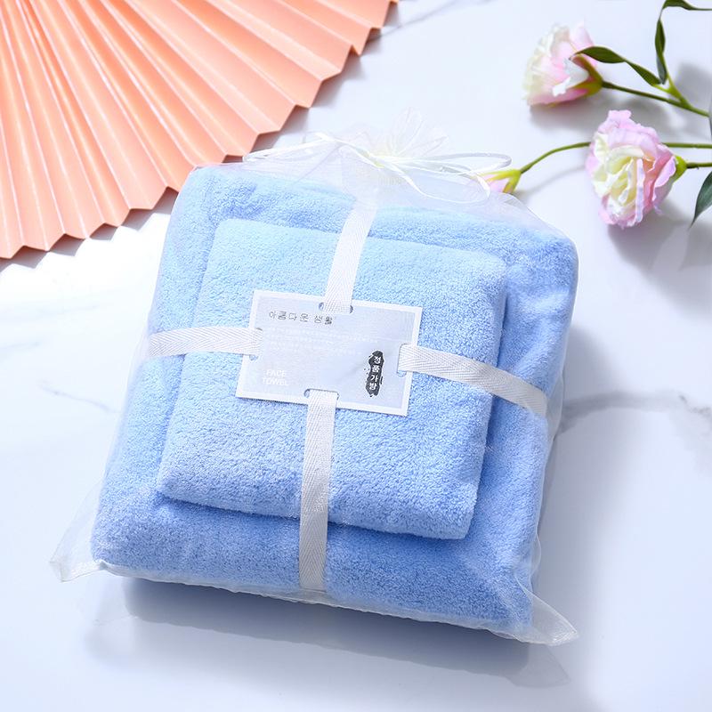 Towel Bath Towel Bath Towel Set Thickened Cut Edges No Hair-Loose High-Dense Coral Velvet Sleeve Sleeve Sleeve Gift Nice Idea Towel