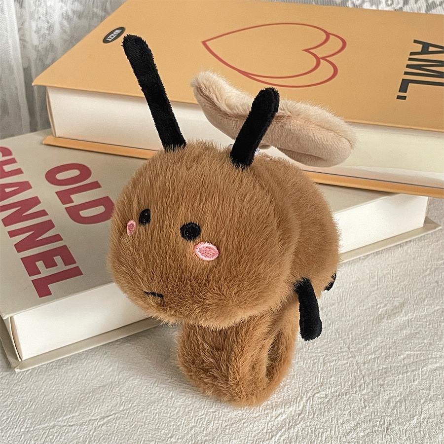 

Adorable Plush Cockroach Wrist Toy With Movable Wings For Kids Fun And Playtime Black Eyes