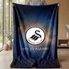 Coperta in Flanella con Nome Personalizzato Swansea City FC Logo Calcio Coperta in Pile Personalizzata Regalo Speciale per Divano Camera da Letto Casa