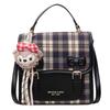 Commuter backpack for women 2025 new niche versatile plaid schoolbag fashion travel high-end small backpack