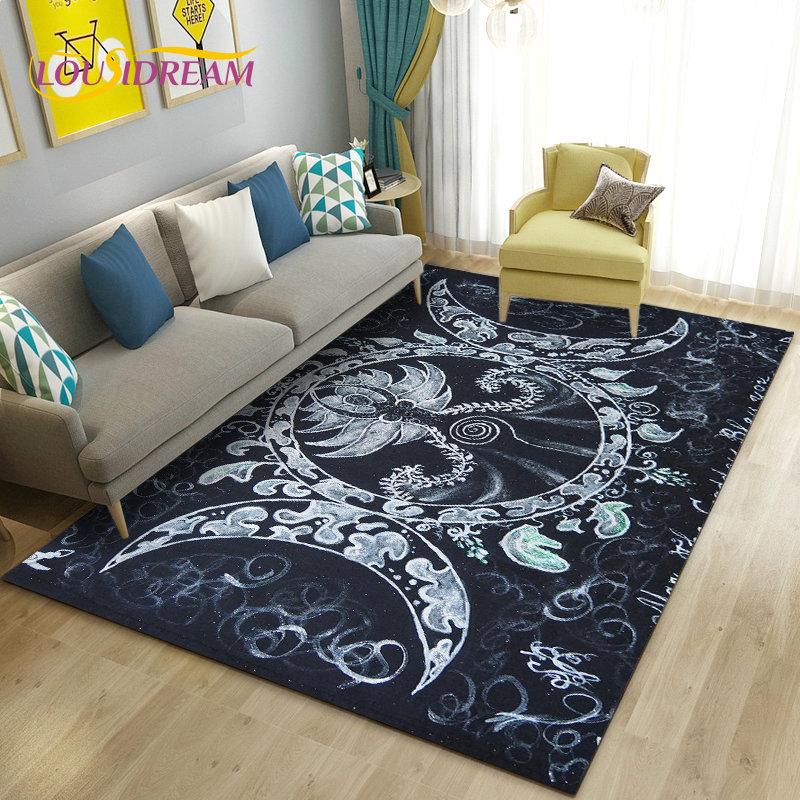 Ouija Tarot Witchcraft Gothic Area Rug,Carpet Rug for Living Room Bedroom Sofa Doormat Decoration,Kids Play Non-slip Floor Mat