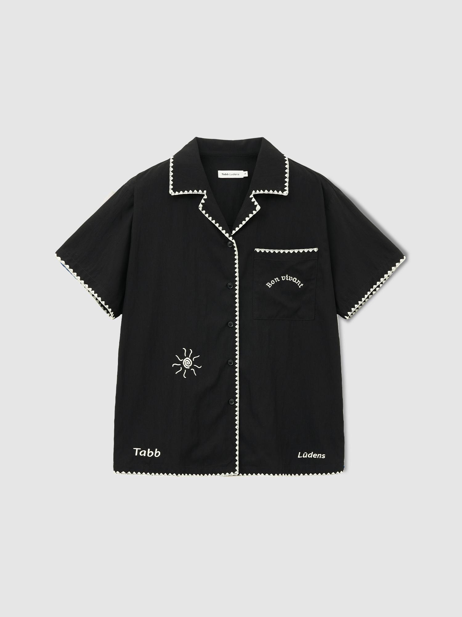 Tabrudens Ludens Open Collar Shirt Black (Wm)S