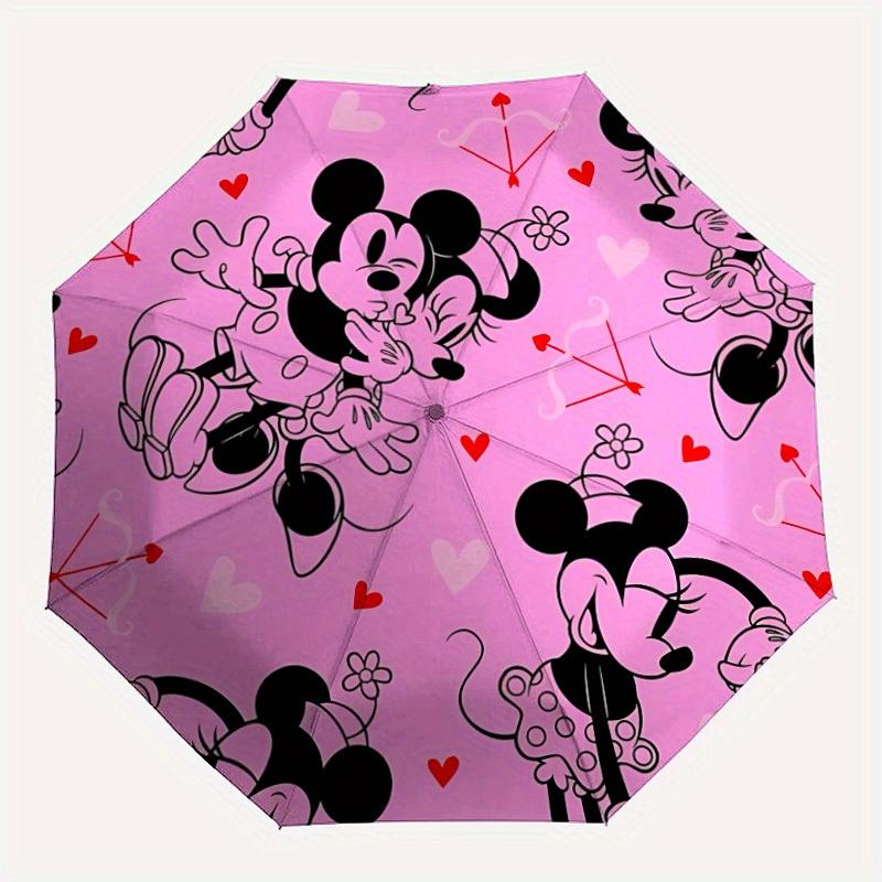 

1pc Mickey Minnie, Valentine s Day Automatic Folding Umbrella, Compact Portable Travel Umbrella, Perfect Gift for Friends yy250806022