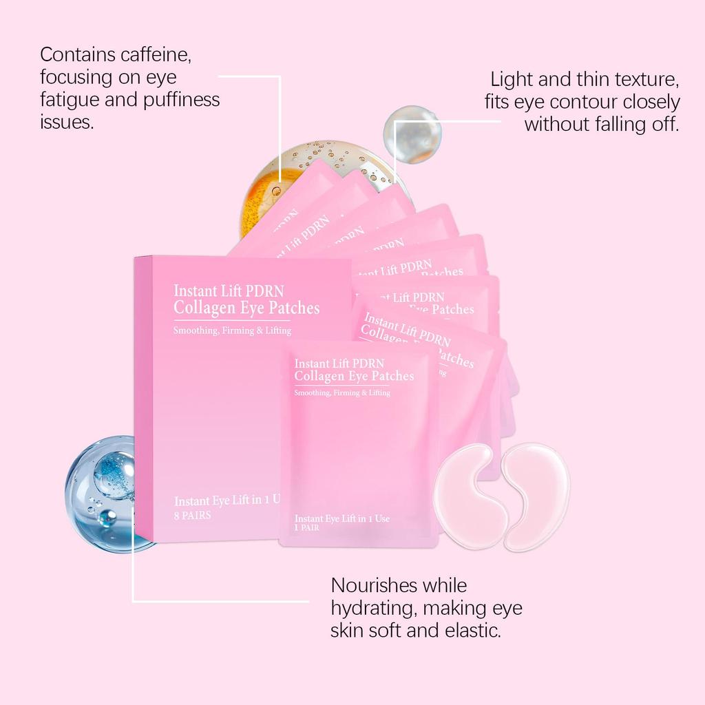Kollagen-Hydrogel-Augenpads Feuchtigkeitsspendend Aufhellend Reduzieren Dunkle Augenringe Schwellungen Fältchen Sanfte Tägliche Augenpflege Für Frauen