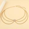 Versatile Multi-Layer Disc Inlaid With Diamond Pearl Waist Chain New Style Tunic Decorative Metal Belt For Women