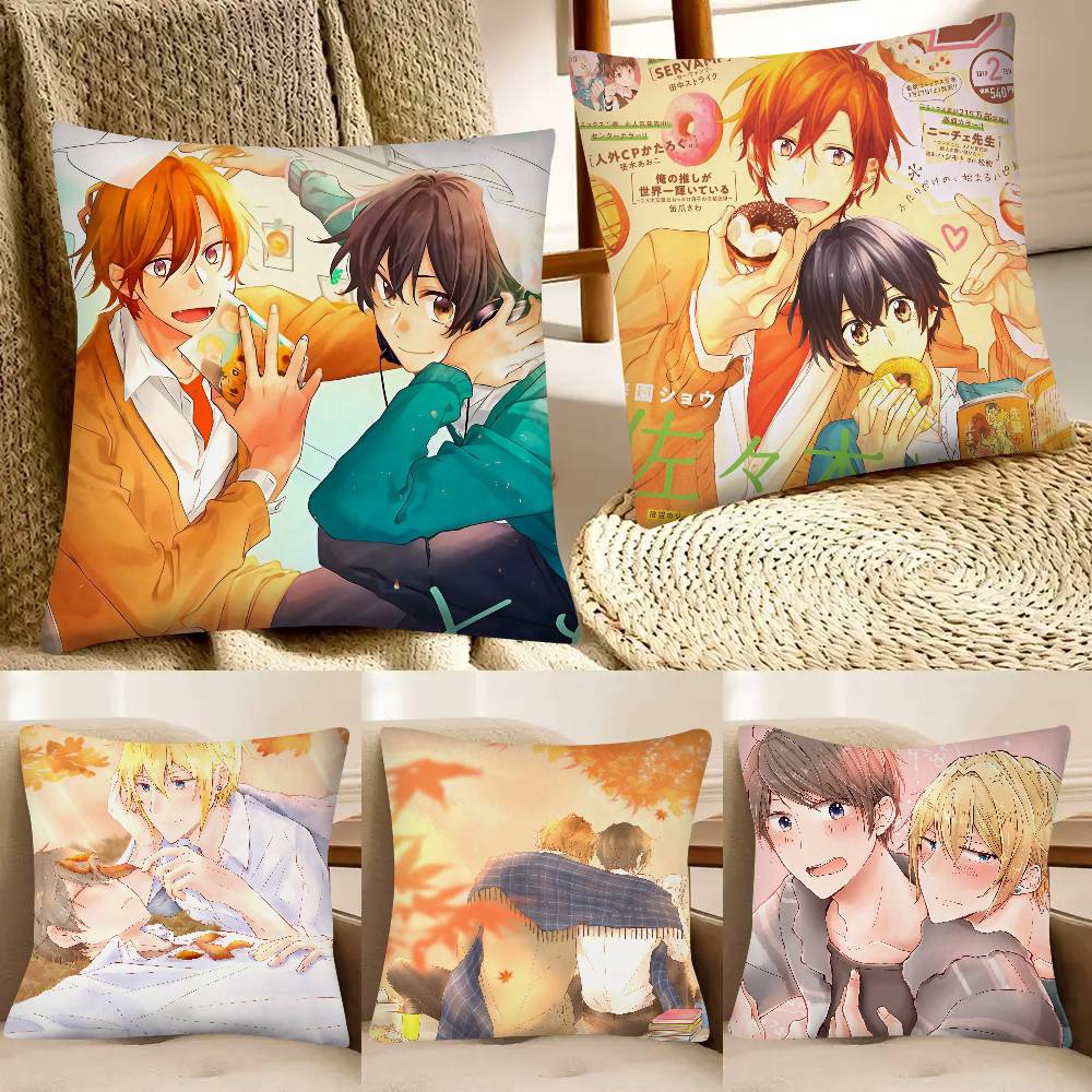 Sasaki And Miyano Anime Pillow Case Fashion Square Pillowcase Bedroom Sofa Room Ins Decoration Leisure