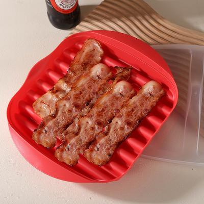PP Speckbackblech Mikrowellen-Grillblech Mikrowellen-Speckschale Mikrowellen-Speck Küchenwerkzeuge