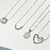 Nischad ihålig kärlekshalsband dam minimalistisk design hänge nyckelbenskedja enkel elegans mild fe